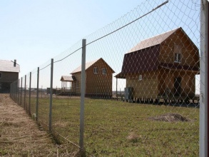 Забор из сетки рабицы в натяг с протяжкой арматуры 150 метров фото в Лобне