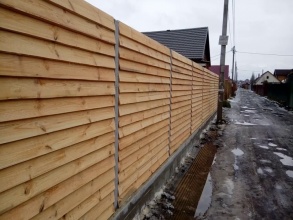 Деревянный забор елочка 150 метров фото в Лобне